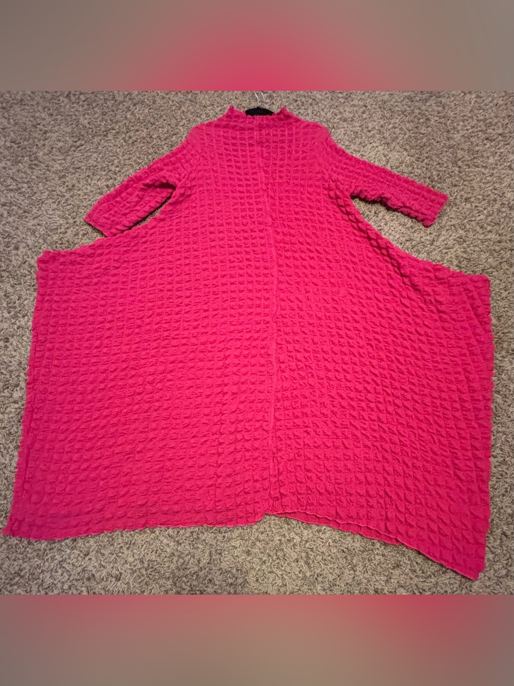 Women's Textured Maxi Dress in Hot Pink - Picture 2 of 5
